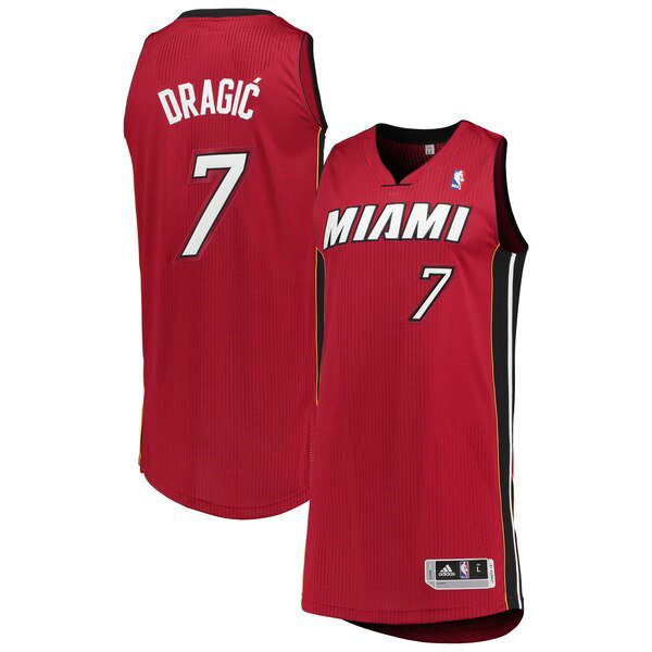 Maillot Miami Heat Homme Goran Dragic 7 adidas Fini authentique Rouge